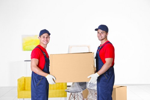 Moving boxes and household items with a Westminster man and van team