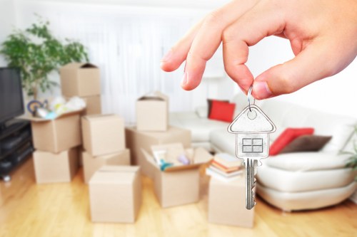 Furniture protection and unloading during a Westminster move