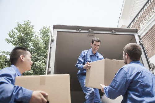 Removal van prepared for a Westminster house move