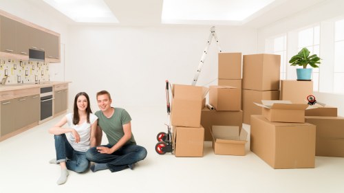 Loading furniture securely into a moving truck in Westminster